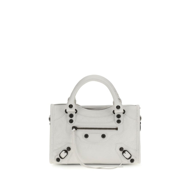 Balenciaga White Calf Leather Bos Taurus Handbag - ClickThatClicks 