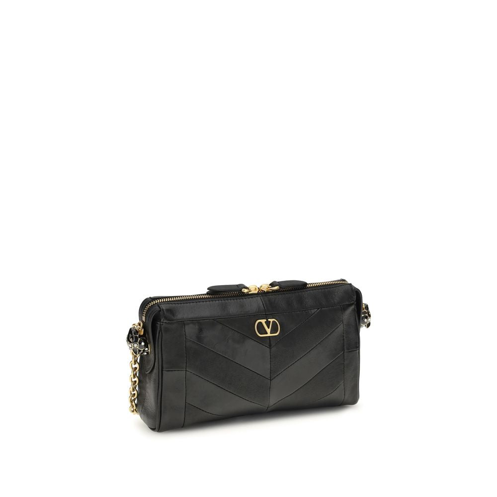 Valentino Garavani Black Lamb Ovis Aries Aries Shoulder Bag - ClickThatClicks 