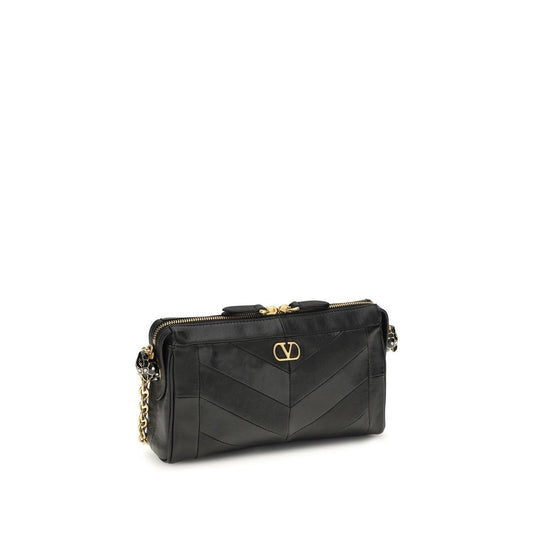 Valentino Garavani Black Lamb Ovis Aries Aries Shoulder Bag - ClickThatClicks 
