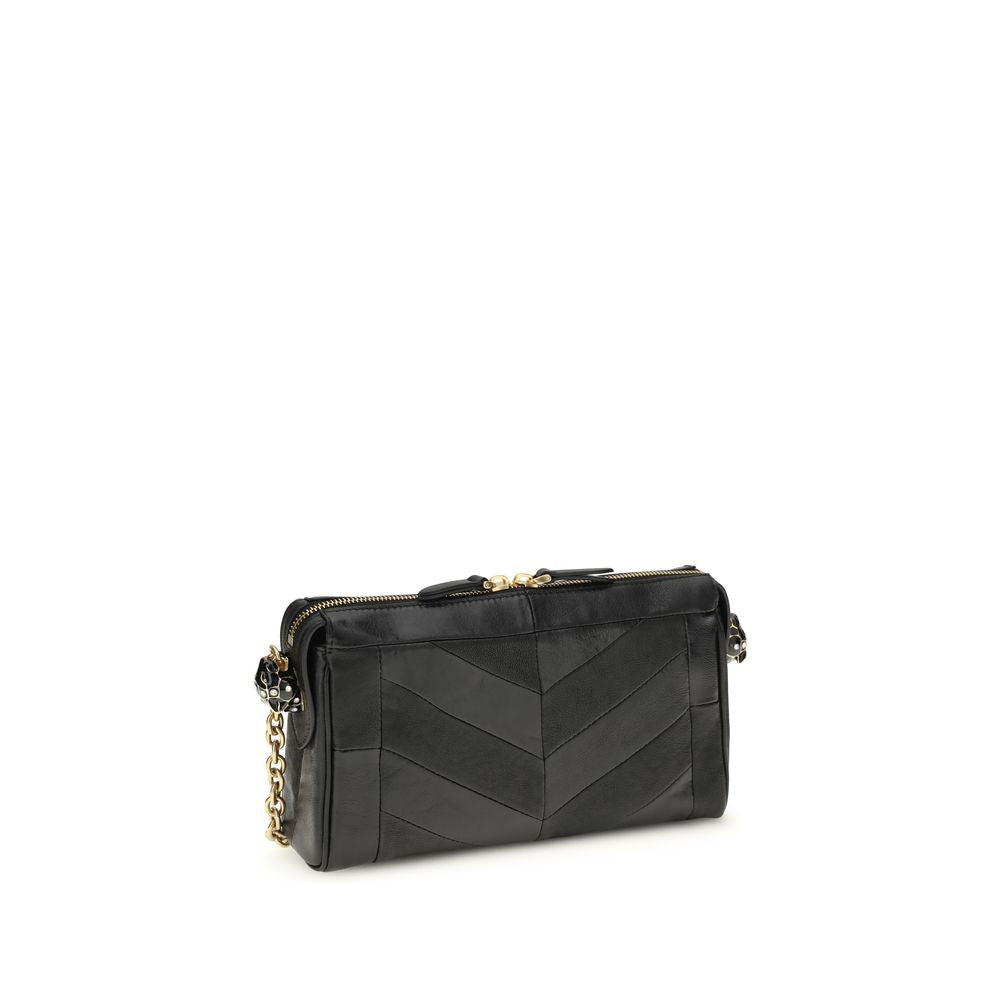 Valentino Garavani Black Lamb Ovis Aries Aries Shoulder Bag - ClickThatClicks 