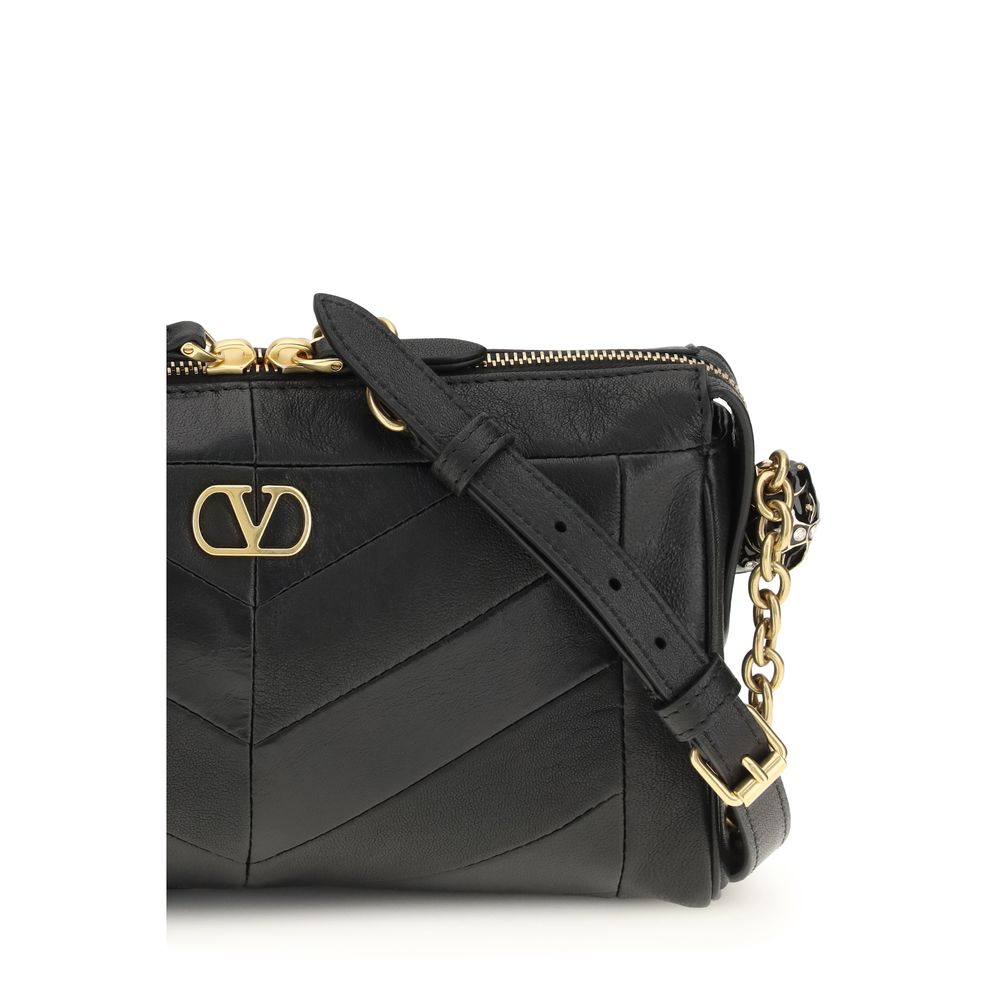 Valentino Garavani Black Lamb Ovis Aries Aries Shoulder Bag - ClickThatClicks 