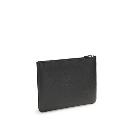 Valentino Garavani Black Calf Leather Bos Taurus Wallet - ClickThatClicks 