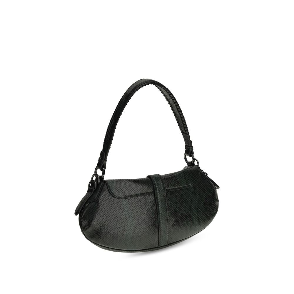 Ganni Blue Recycled Leather Shoulder Bag - ClickThatClicks 