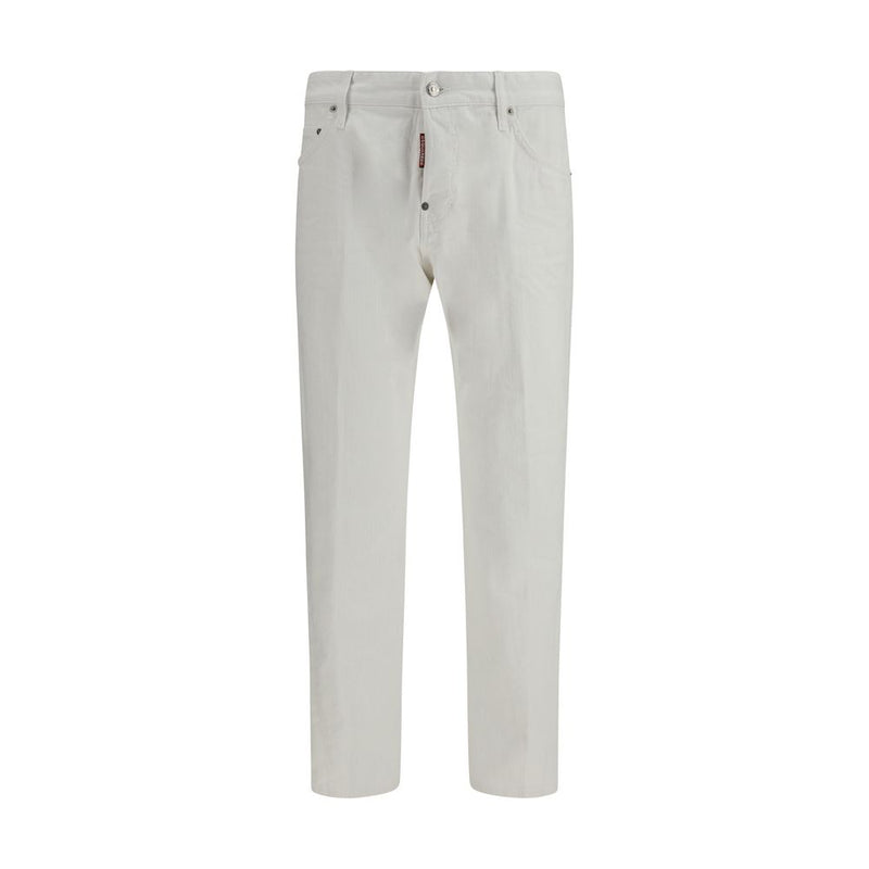 Dsquared² White Cotton Slim Fit Jeans - ClickThatClicks 