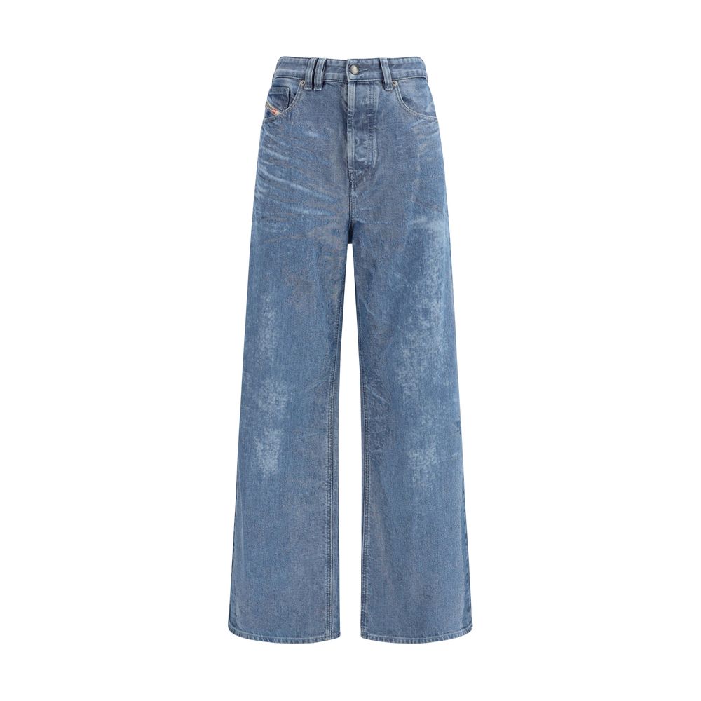 Diesel Blue Cotton Relaxed Fit Jeans - ClickThatClicks 