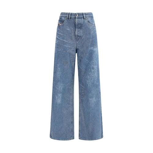 Diesel Blue Cotton Relaxed Fit Jeans - ClickThatClicks 