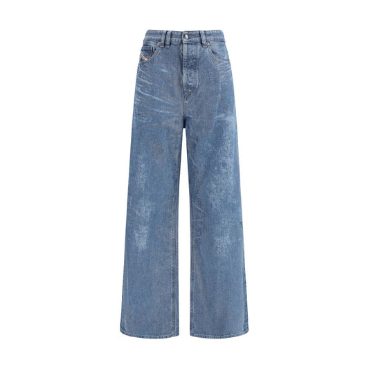 Diesel Blue Cotton Relaxed Fit Jeans - ClickThatClicks 