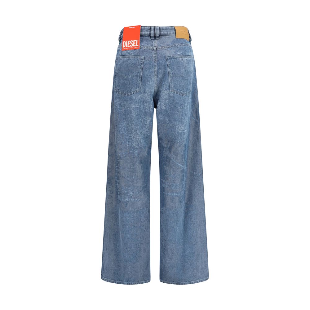 Diesel Blue Cotton Relaxed Fit Jeans - ClickThatClicks 