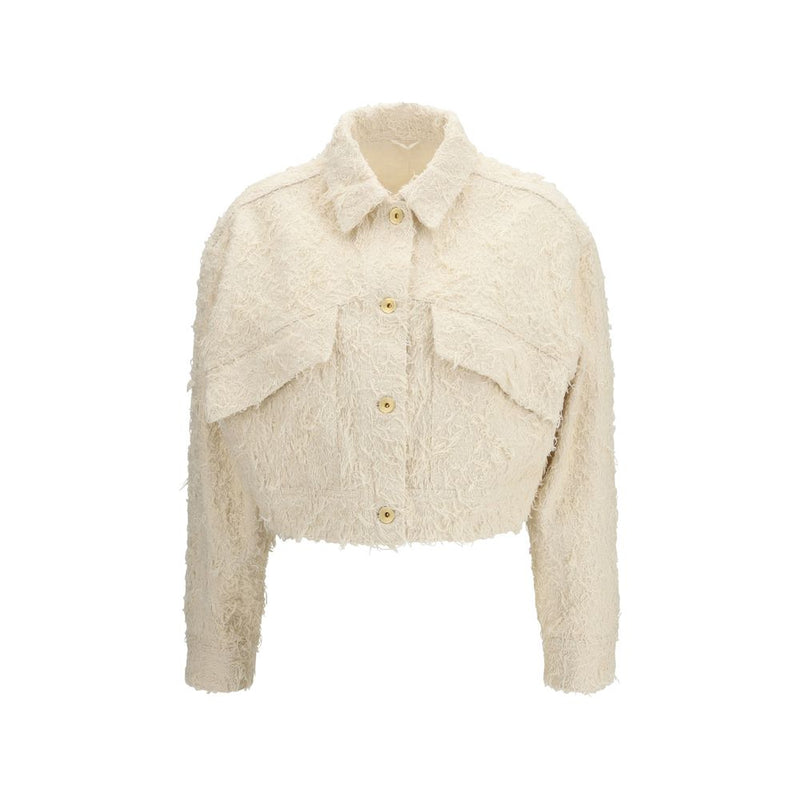 Brunello Cucinelli Beige Cotton Denim Jacket - ClickThatClicks 
