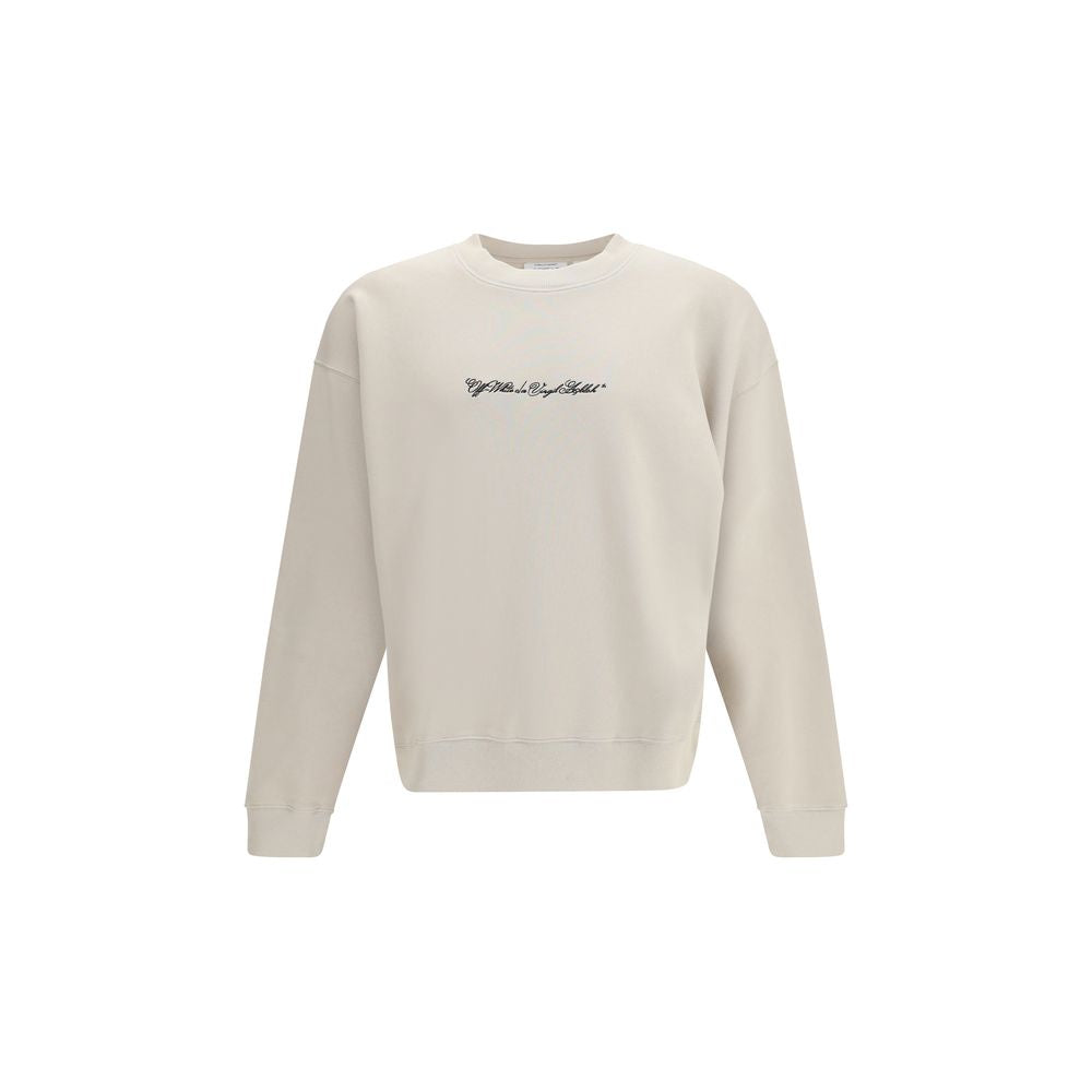 Off-White Beige Cotton Sweatshirt - ClickThatClicks 