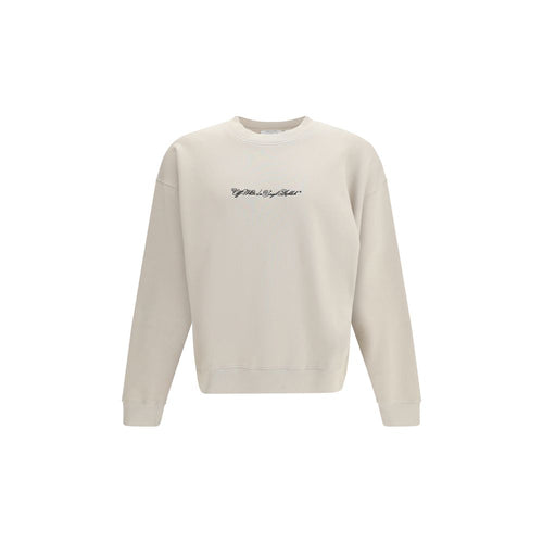 Off-White Beige Cotton Sweatshirt - ClickThatClicks 