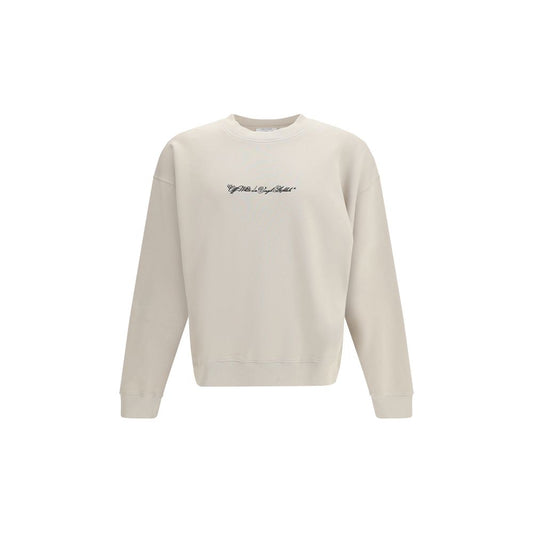 Off-White Beige Cotton Sweatshirt - ClickThatClicks 