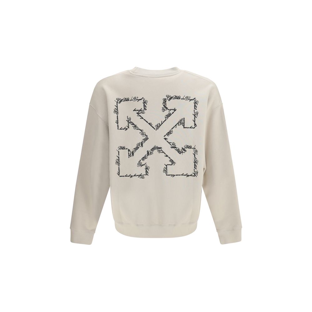 Off-White Beige Cotton Sweatshirt - ClickThatClicks 