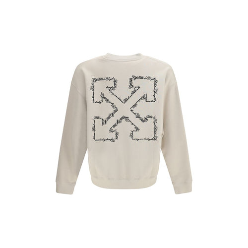 Off-White Beige Cotton Sweatshirt - ClickThatClicks 
