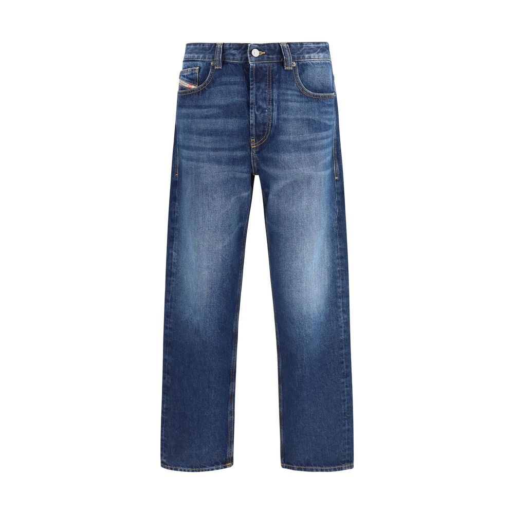 Diesel Blue Cotton Tapered Jeans - ClickThatClicks 