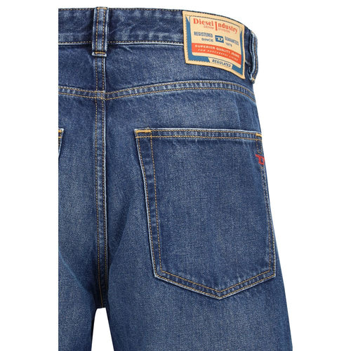 Diesel Blue Cotton Tapered Jeans - ClickThatClicks 