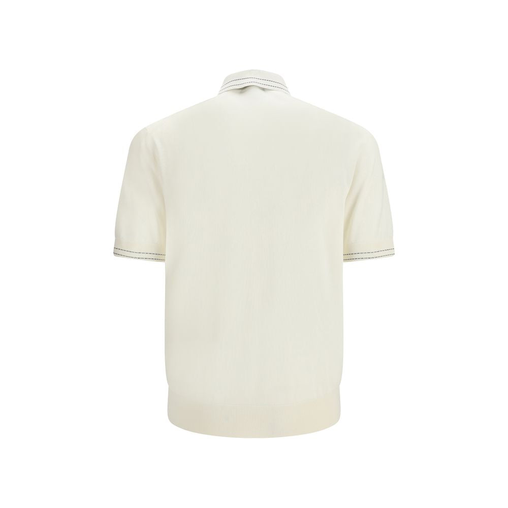 Dolce & Gabbana Beige Silk Polo Shirt - ClickThatClicks 