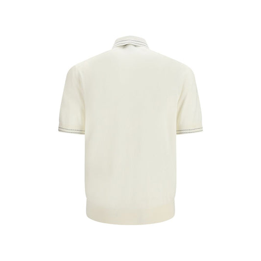 Dolce & Gabbana Beige Silk Polo Shirt - ClickThatClicks 