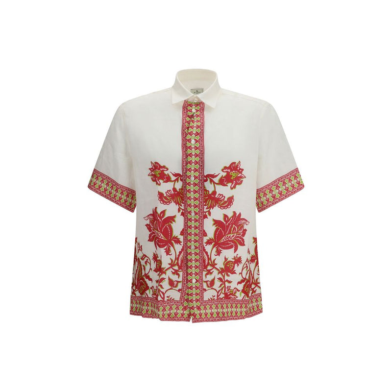Etro Multicolor Linen Pattern Shirt
