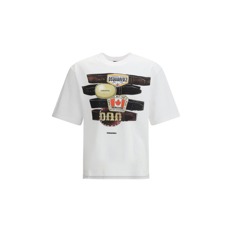 Dsquared² White Cotton T-Shirt - ClickThatClicks 