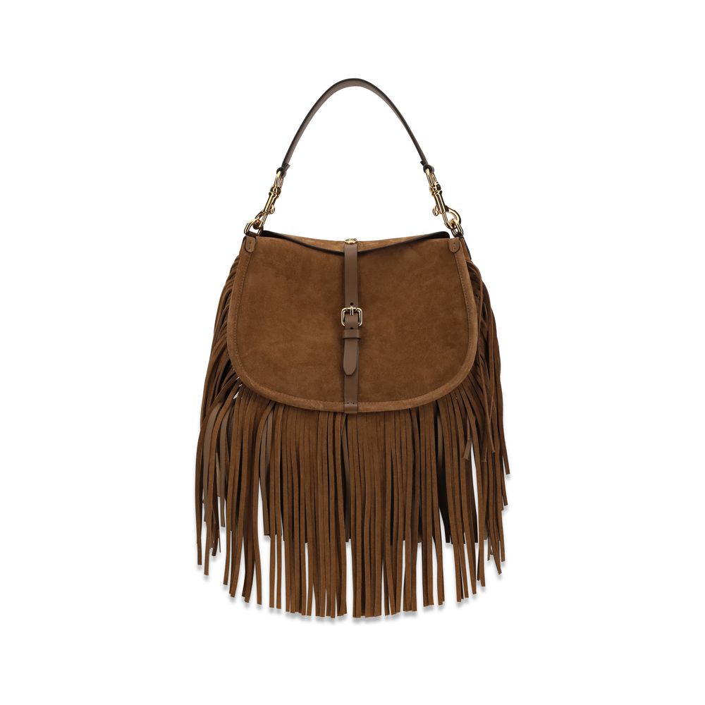 Etro Brown Calf Leather Bos Taurus Shoulder Bag - ClickThatClicks 