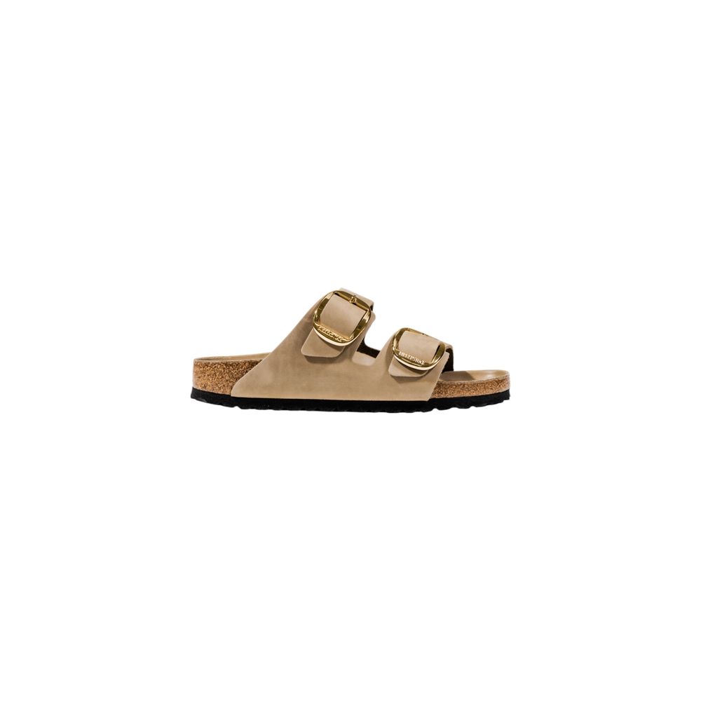 Birkenstock Beige Leather Flat Sandals - ClickThatClicks 