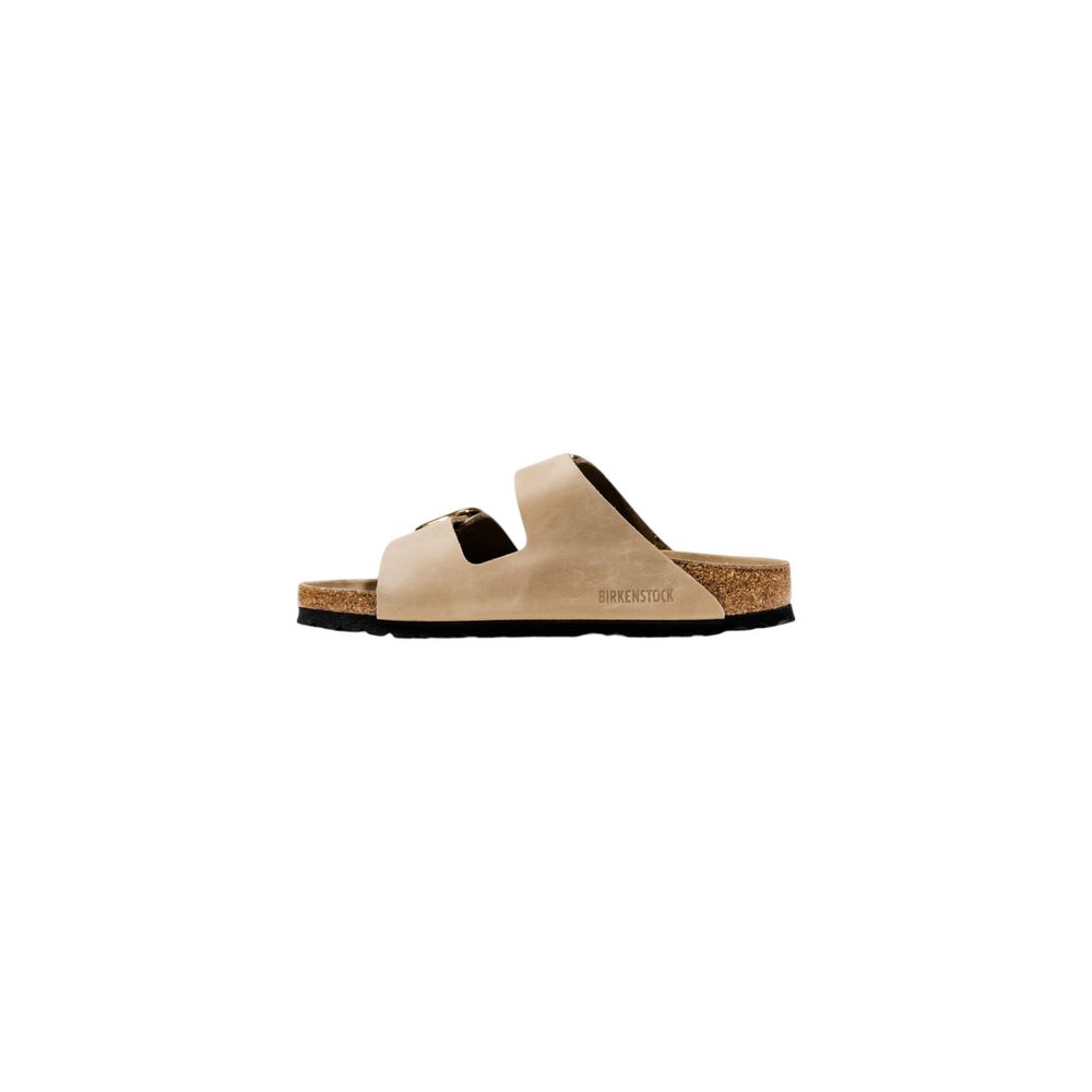 Birkenstock Beige Leather Flat Sandals - ClickThatClicks 
