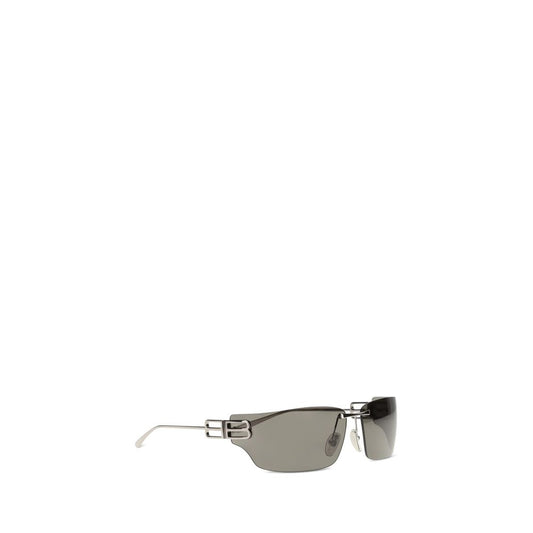 Balenciaga Silver Metal Sunglasses - ClickThatClicks 