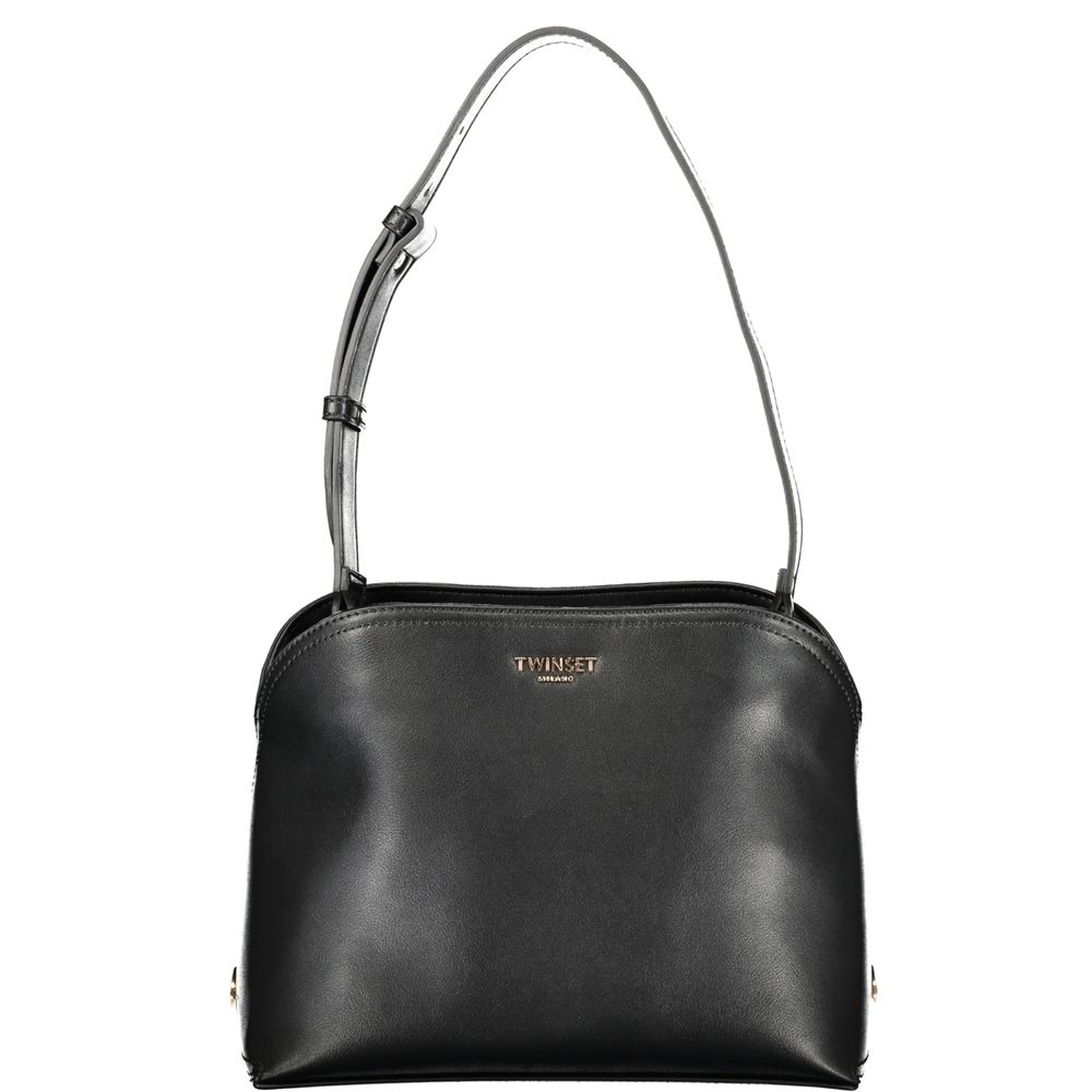 Twinset Black Polyurethane Women's Shoulder Bag - ClickThatClicks 