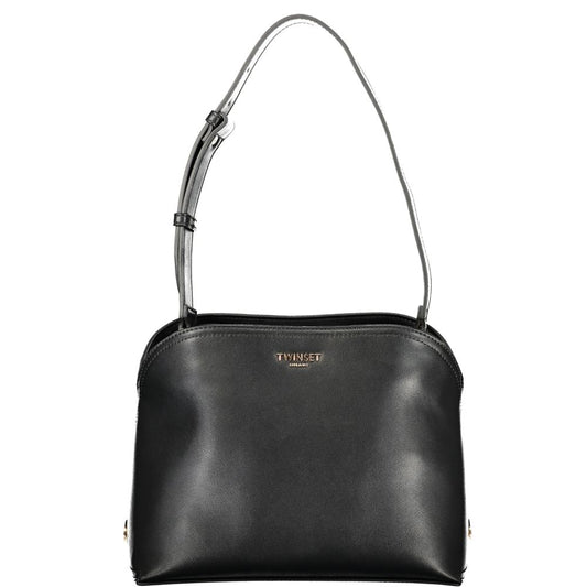 Twinset Black Polyurethane Women's Shoulder Bag - ClickThatClicks 