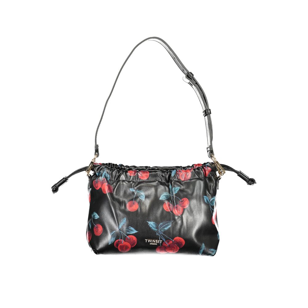 Twinset Black Polyurethane Women's Shoulder Bag - ClickThatClicks 