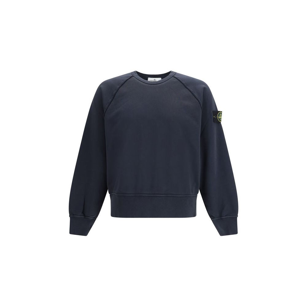 Stone Island Blue Cotton Sweatshirt - ClickThatClicks 