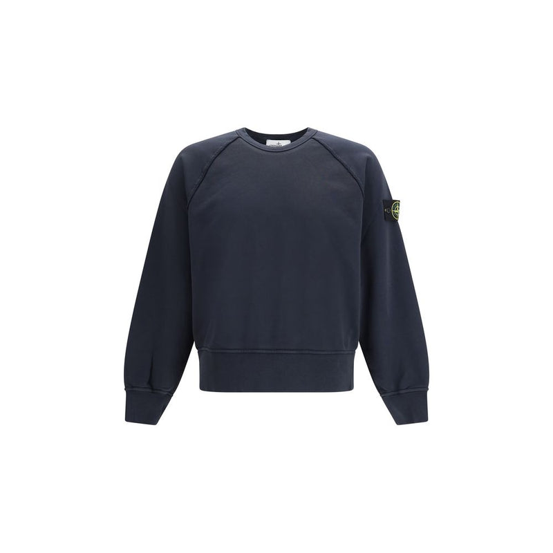 Stone Island Blue Cotton Sweatshirt - ClickThatClicks 