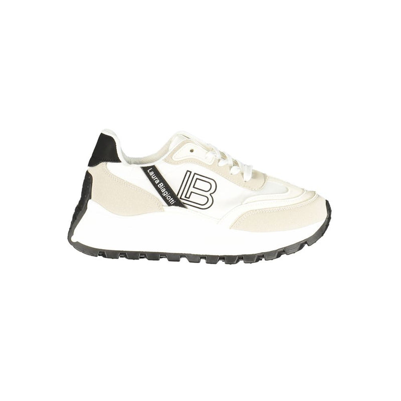 Laura Biagiotti Bianco Polyurethane Women's Sneaker - ClickThatClicks 