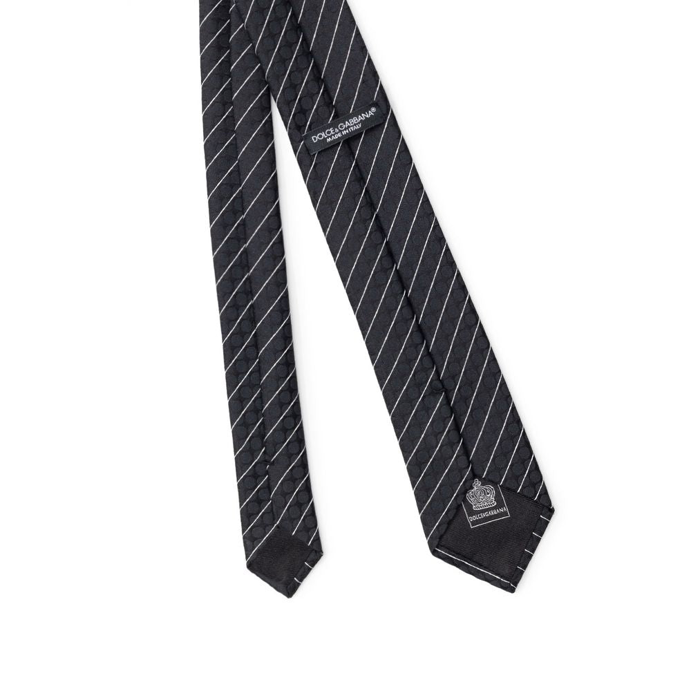 Dolce & Gabbana Black Polyester Tie - ClickThatClicks 