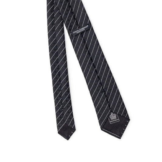Dolce & Gabbana Black Polyester Tie - ClickThatClicks 