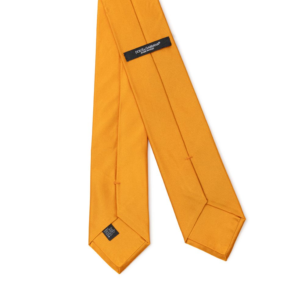 Dolce & Gabbana Orange Silk Tie - ClickThatClicks 