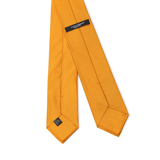Dolce & Gabbana Orange Silk Tie - ClickThatClicks 