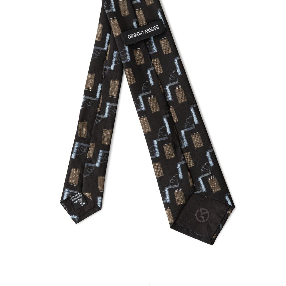 Giorgio Armani Black Silk Tie - ClickThatClicks 