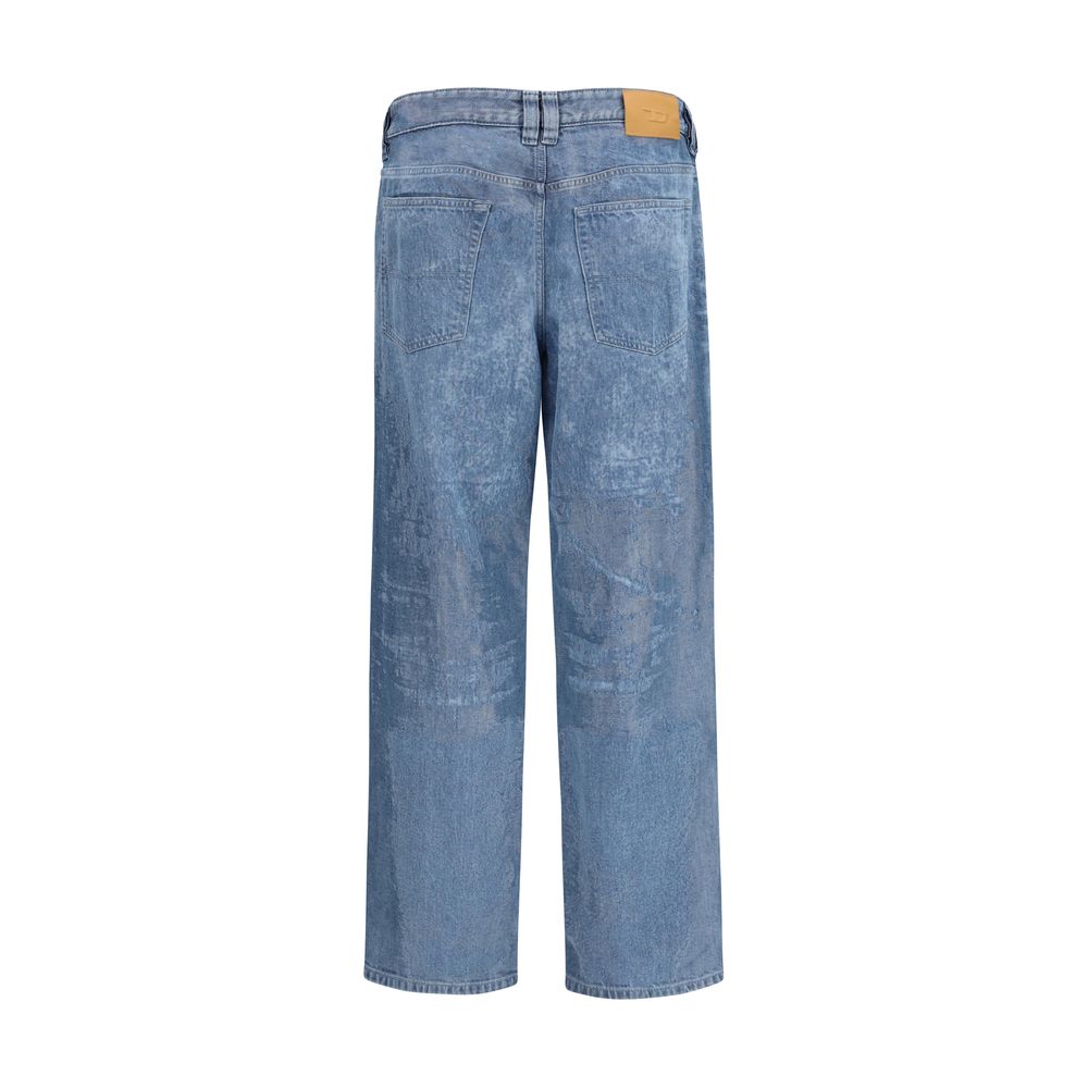 Diesel Blue Cotton Straight-Leg Jeans - ClickThatClicks 