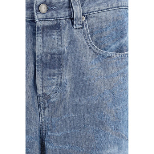 Diesel Blue Cotton Straight-Leg Jeans - ClickThatClicks 