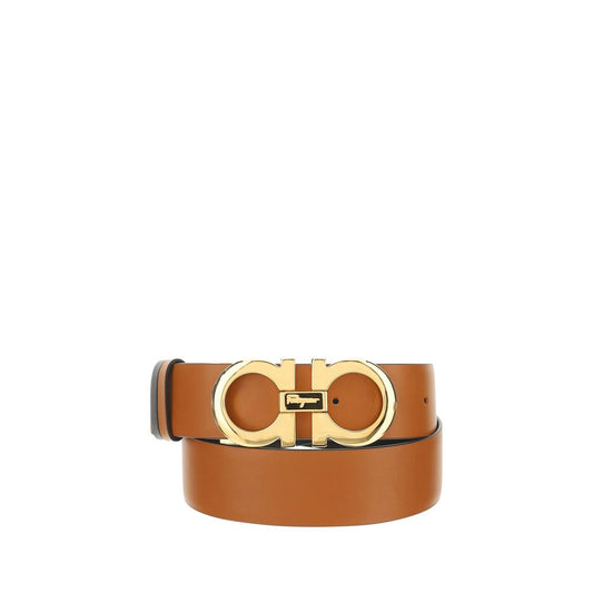 Ferragamo Brown Calf Leather Bos Taurus Regular Belt - ClickThatClicks 