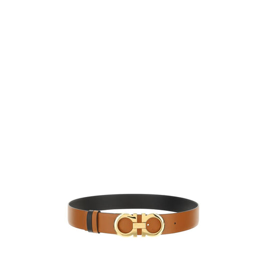 Ferragamo Brown Calf Leather Bos Taurus Regular Belt - ClickThatClicks 