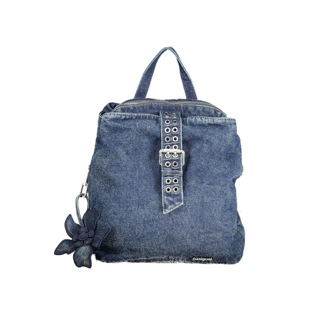 Desigual Blue Cotton Women Backpack - ClickThatClicks 