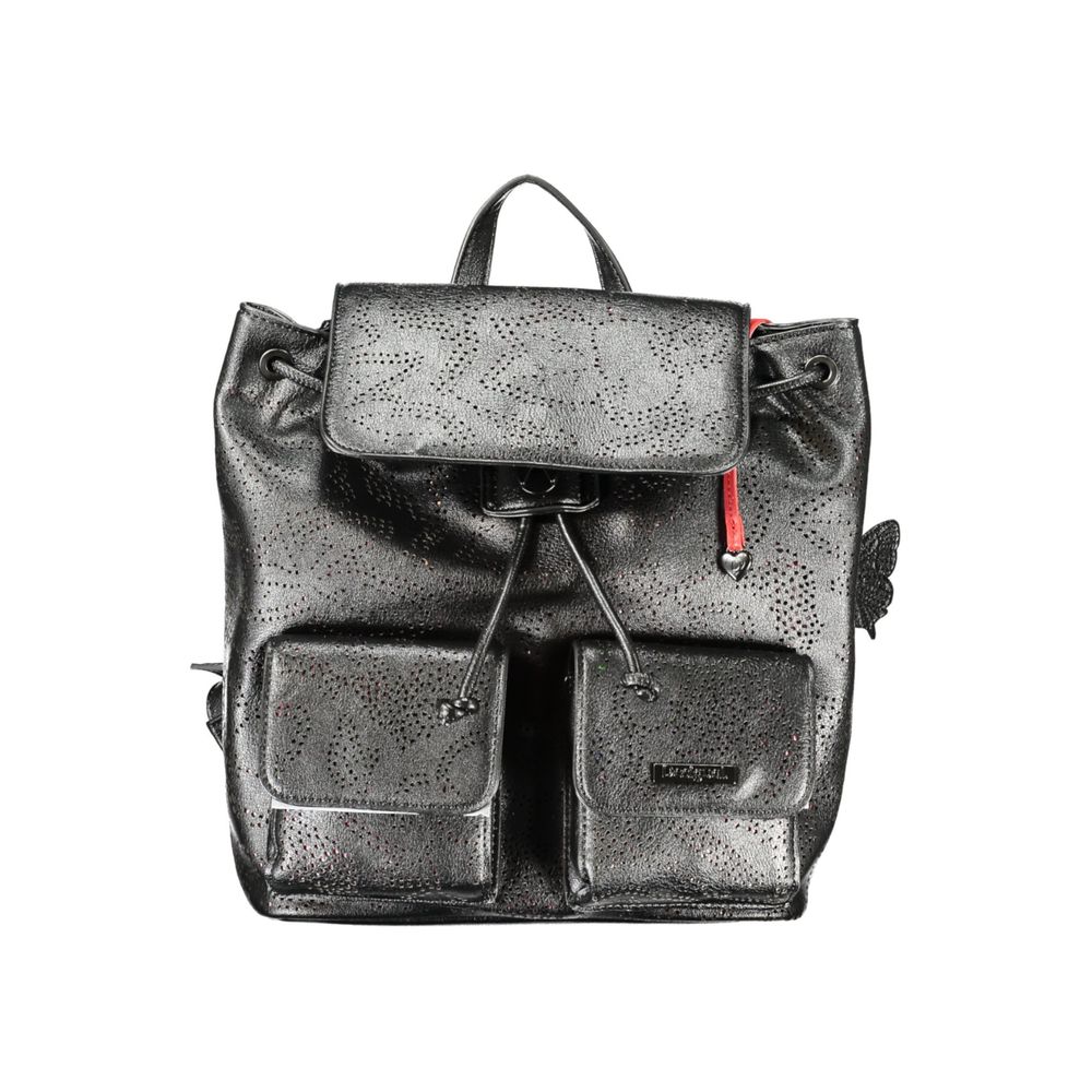 Desigual Black Polyurethane Women's Backpack - ClickThatClicks 