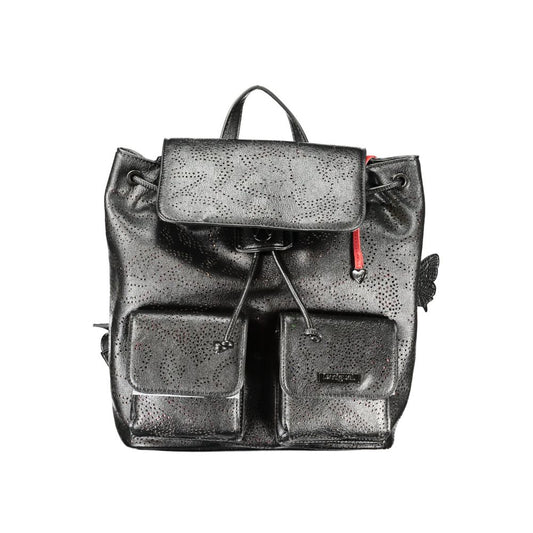 Desigual Black Polyurethane Women's Backpack - ClickThatClicks 