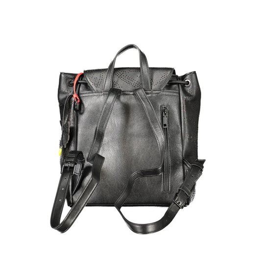 Desigual Black Polyurethane Women's Backpack - ClickThatClicks 