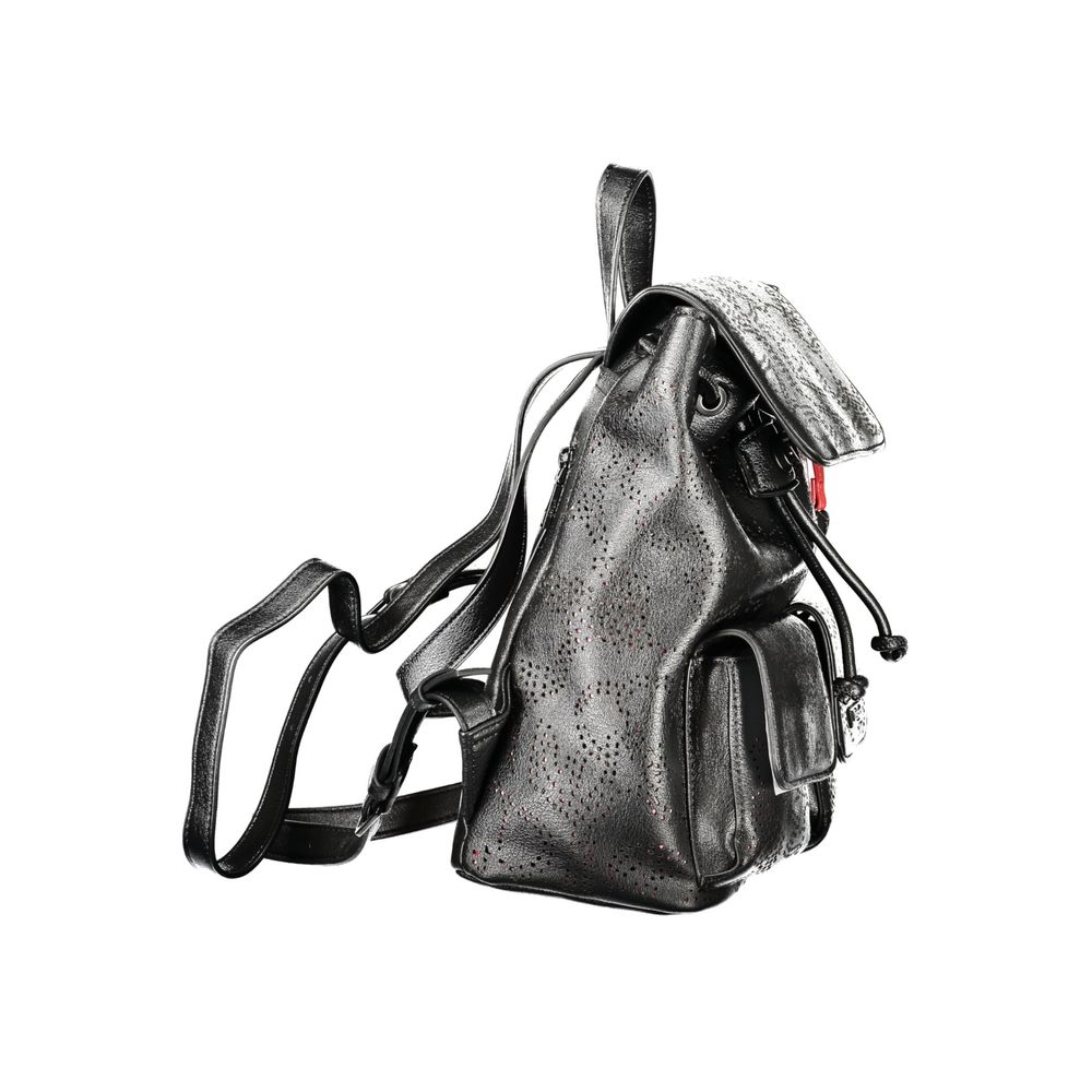 Desigual Black Polyurethane Women's Backpack - ClickThatClicks 