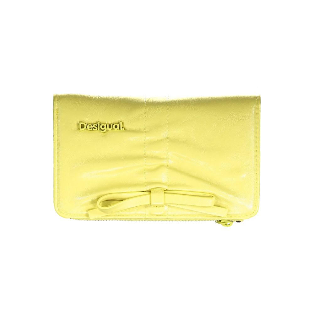 Desigual Giallo Poliuretano Women Wallet - ClickThatClicks 