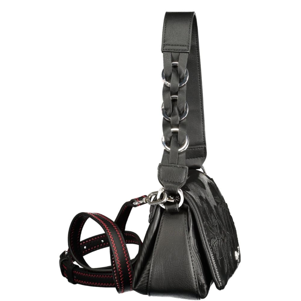 Desigual Black Polyurethane Women Handbag - ClickThatClicks 